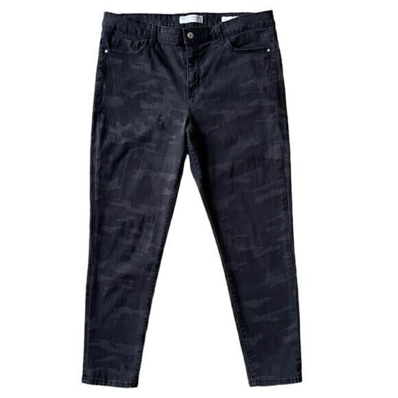 Sanctuary Denim - Social Standard By Sanctuary Black Camo Ankle Skinny Stretch Jeans Women’s Sz 14